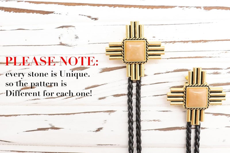 Wentur Stone Bolo Ties for Men Western - Vintage Cowboy Bolo Tie for Women Western Costume Accessories - Image 5